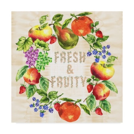 Lisa Powell Braun 'Fruit Wreath' Canvas Art,35x35